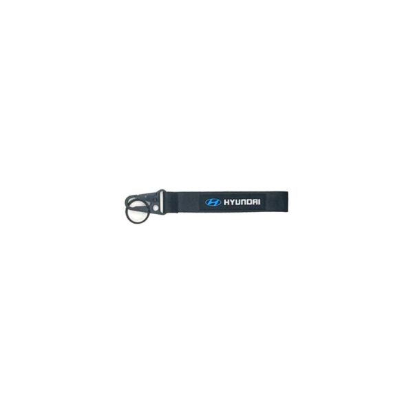 ميدالية مفاتيح تعليق قماش اسود هيونداي