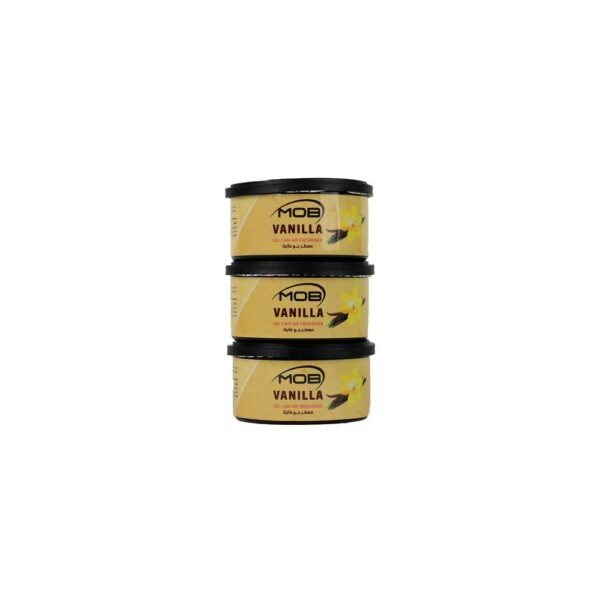 أم او بي علبة جل فانيلا 3 في 1 معطر جو للسيارة