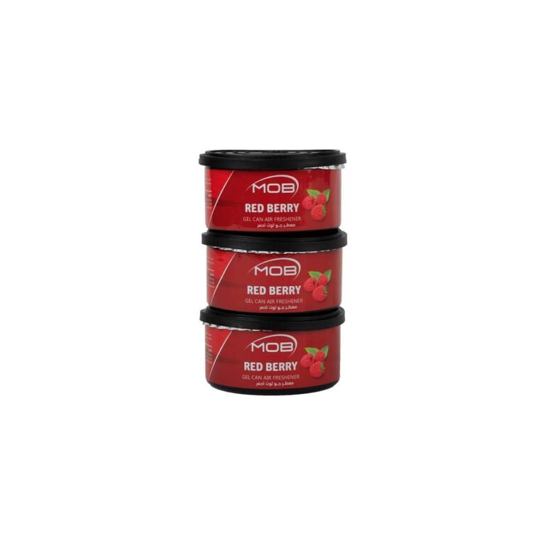 أم او بي علبة جل توت أحمر 3 في 1 معطر جو للسيارة