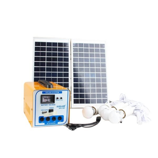 نظام الطاقه الشمسيه 4 لمبات AC-DELCOR