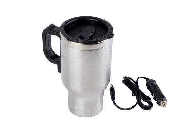 HEATED TRAVEL MUG STAINLESS STEEL 12V