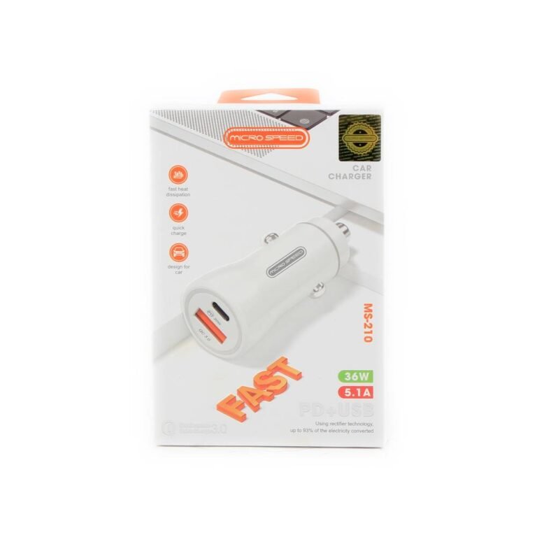 ميكرو سبيد PD_USB راس شاحن سيارة MS-210
