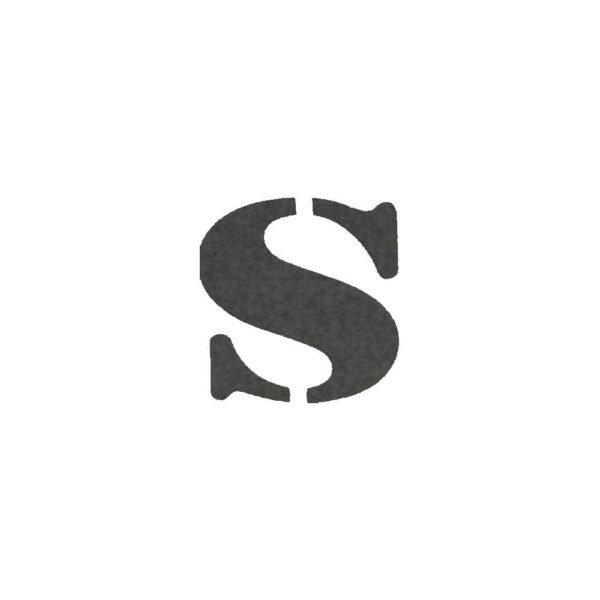 استيكر اسود حرف الـ S