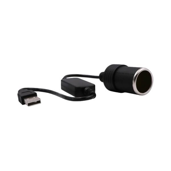 منفذ USB 60 سم إلى 12 فولت محول مقبس ولاعة السجائر في السيارة، سلك محول، محول طاقة بمنفذ USB